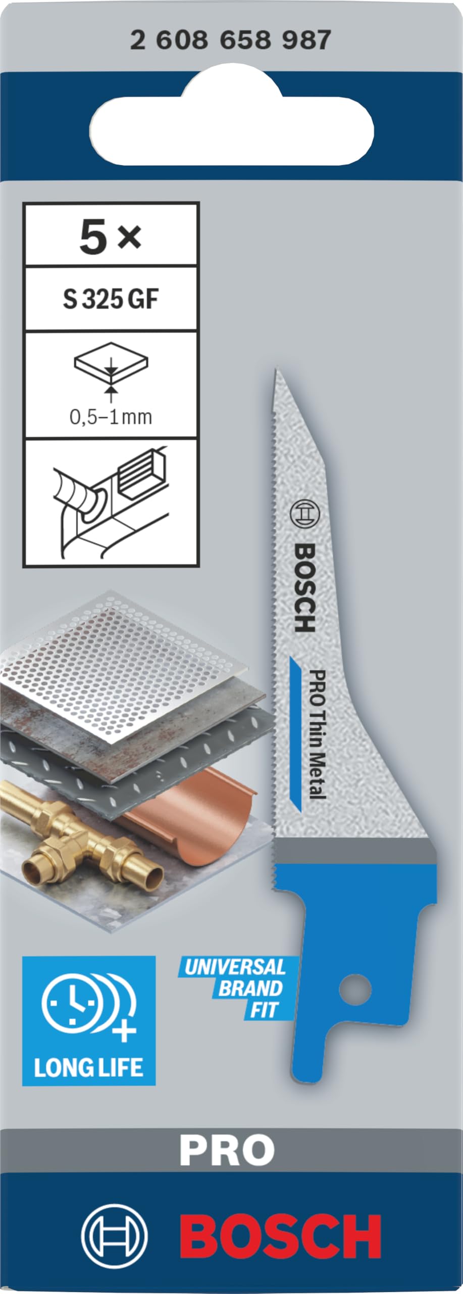 Bosch PRO Thin Metal S325GF lame scie sabre 85 mm lot 5
