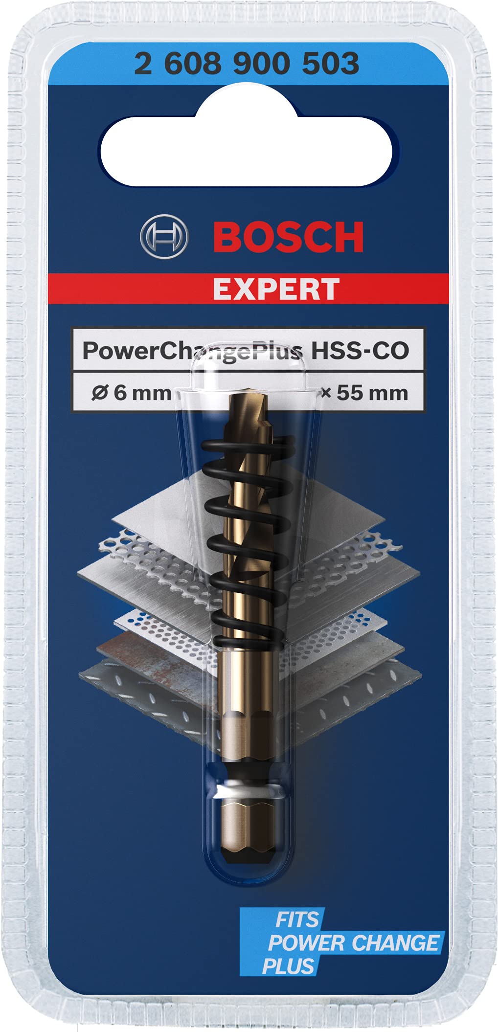 Bosch Expert Power Change Plus foret pilote Sheet Metal Ø 6 mm HSS-Co