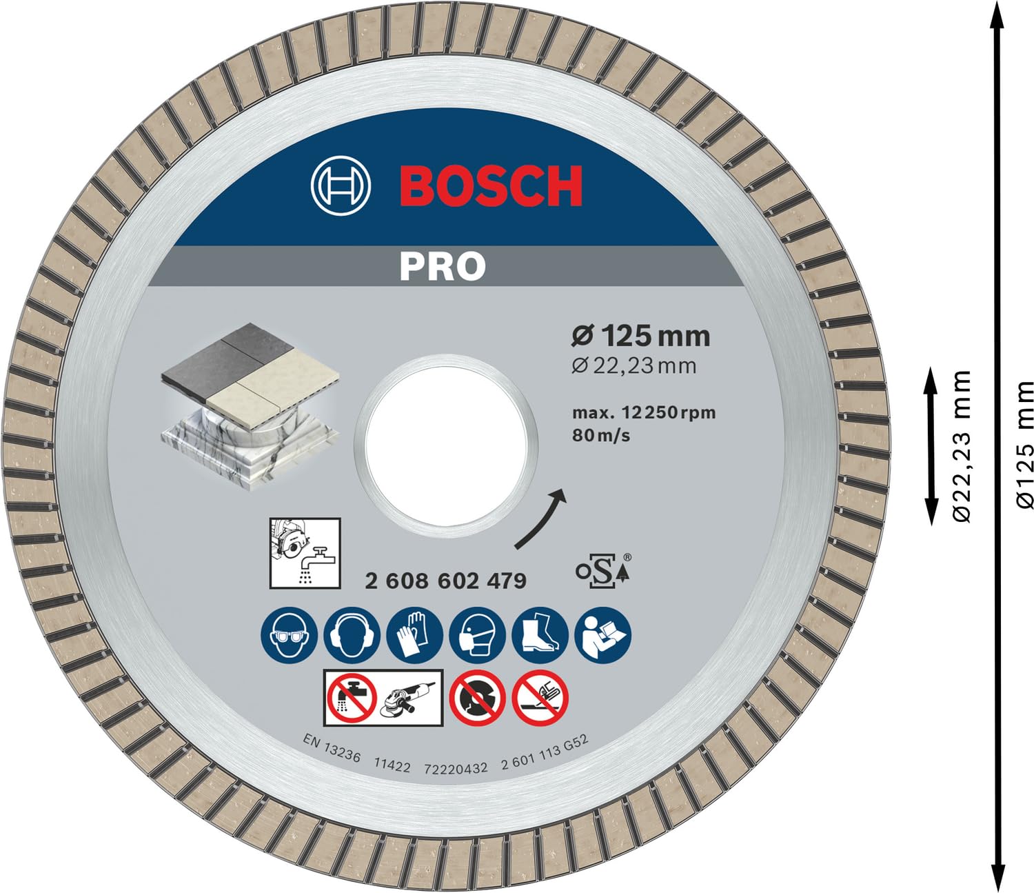 Bosch Ceramic disque diamant 125x22,23 mm carrelage