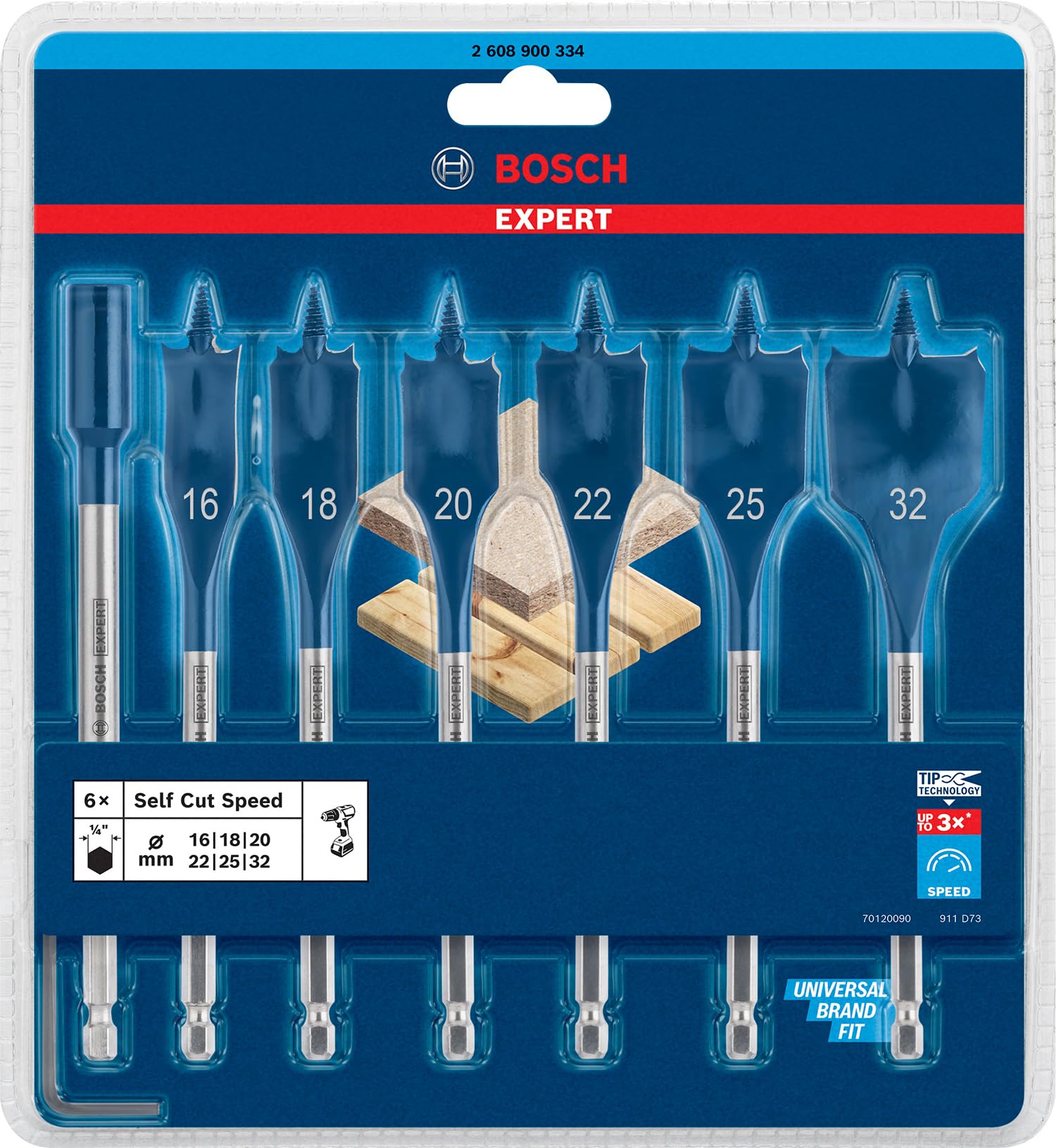 Bosch Expert Self Cut Speed mèche plate coffret 7 pièces