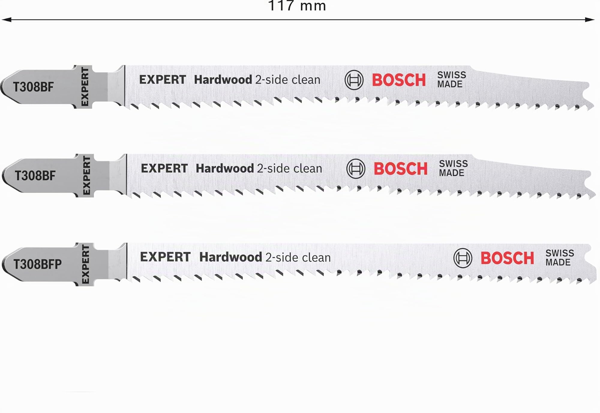Bosch Expert Hardwood T308BF/BFP 117 mm lames sauteuse sans éclat