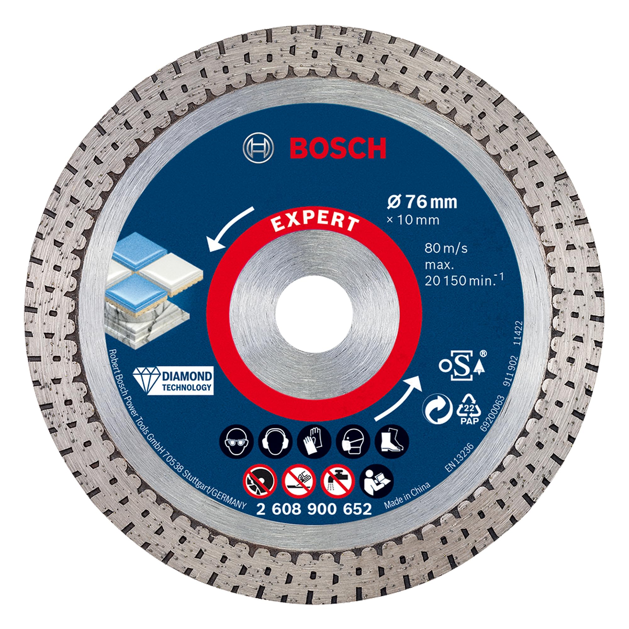Bosch Expert HardCeramic disque diamant 76 mm carrelage dur
