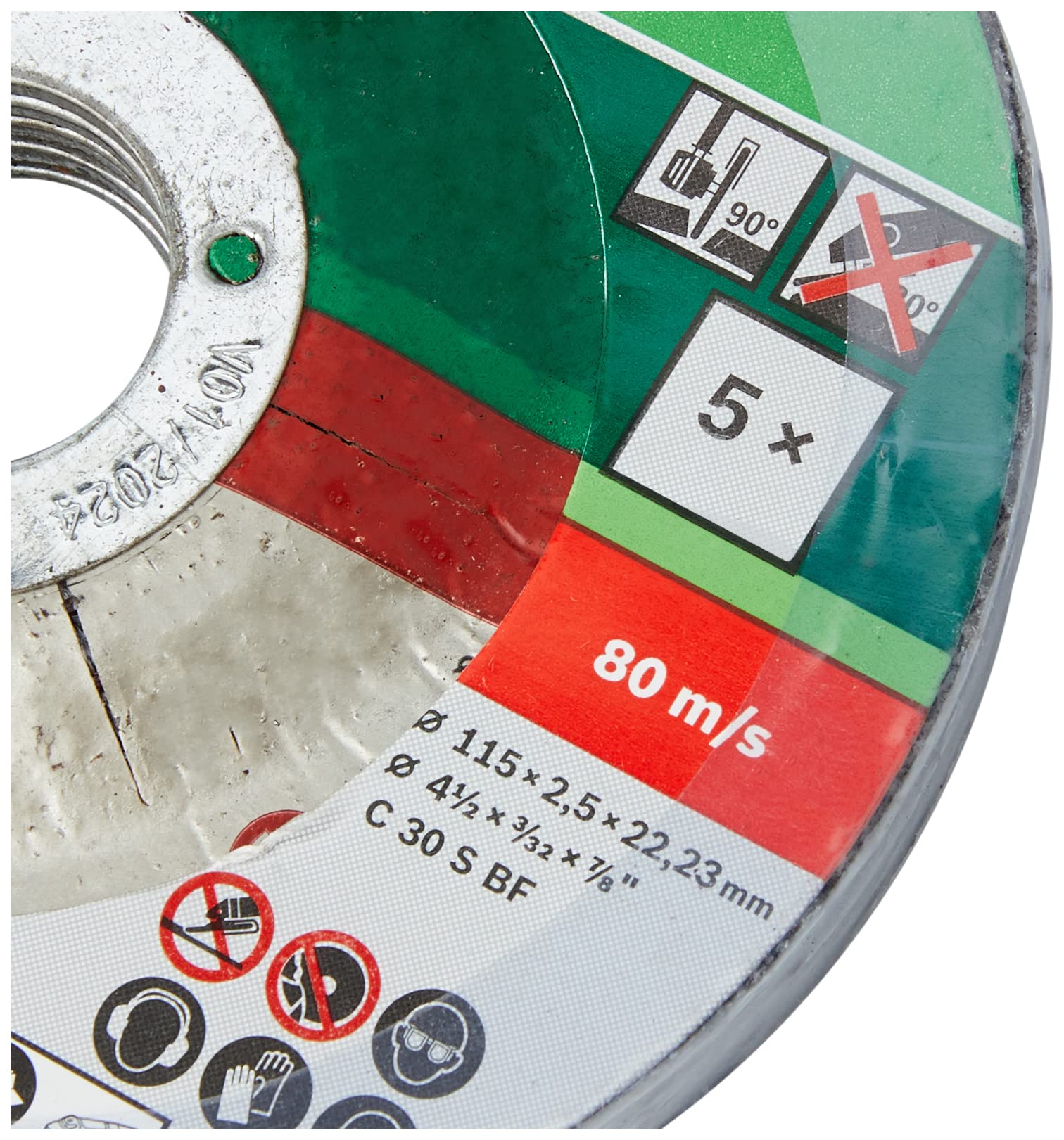 Bosch disque à tronçonner métal 115 mm lot 5