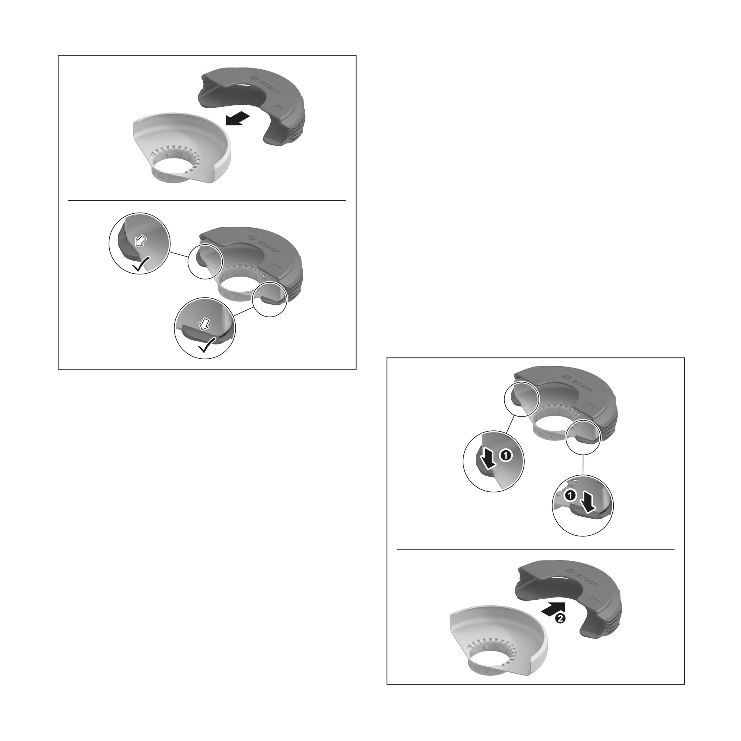 Bosch protection combinée capot coupe 100 mm plastique