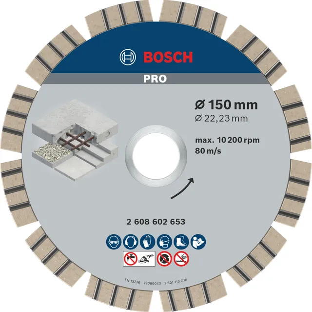 Bosch PRO Concrete disque diamanté 150 mm béton