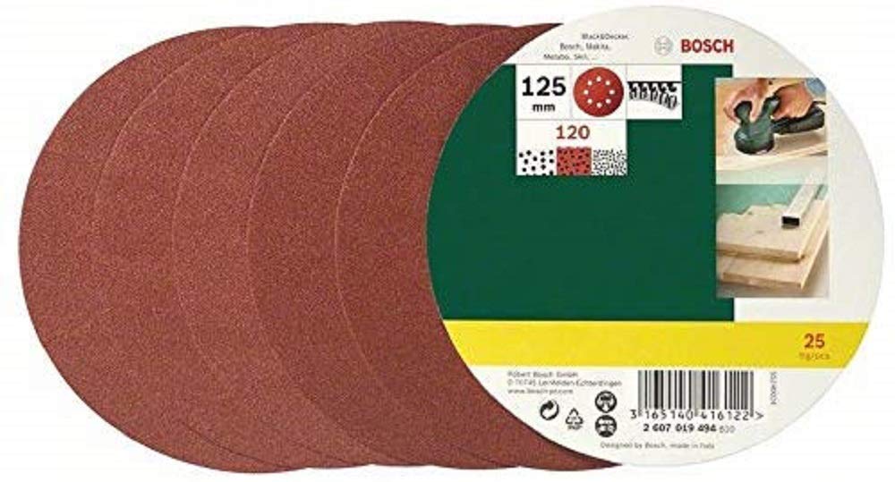 Bosch Abrasifs 25 disques excentrique 125 mm grain 80