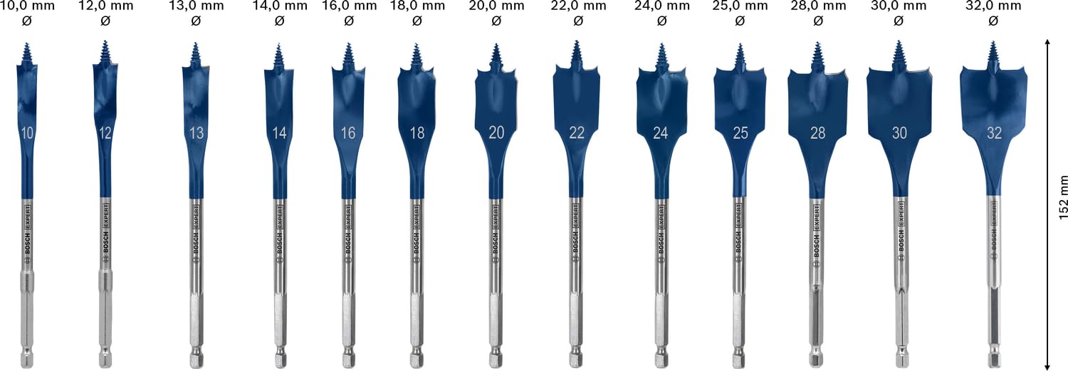 Bosch EXPERT Coffret 13 Mèches Plates Self Cut Speed Bois