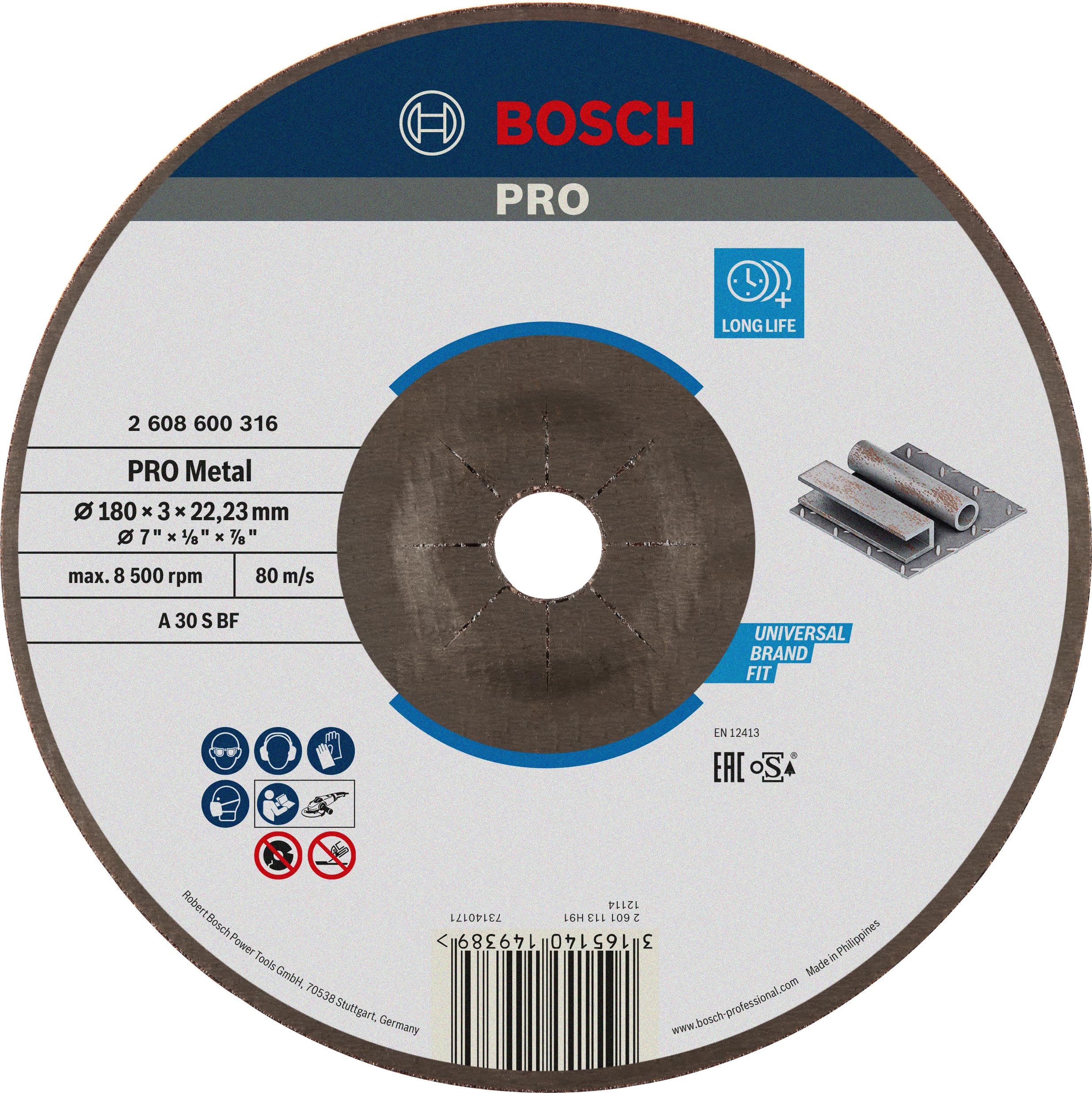 Bosch PRO Metal disque à tronçonner acier 230x3 mm