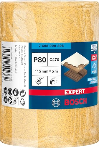 Bosch EXPERT C470 Rouleau abrasif 115mm 5m grain 80