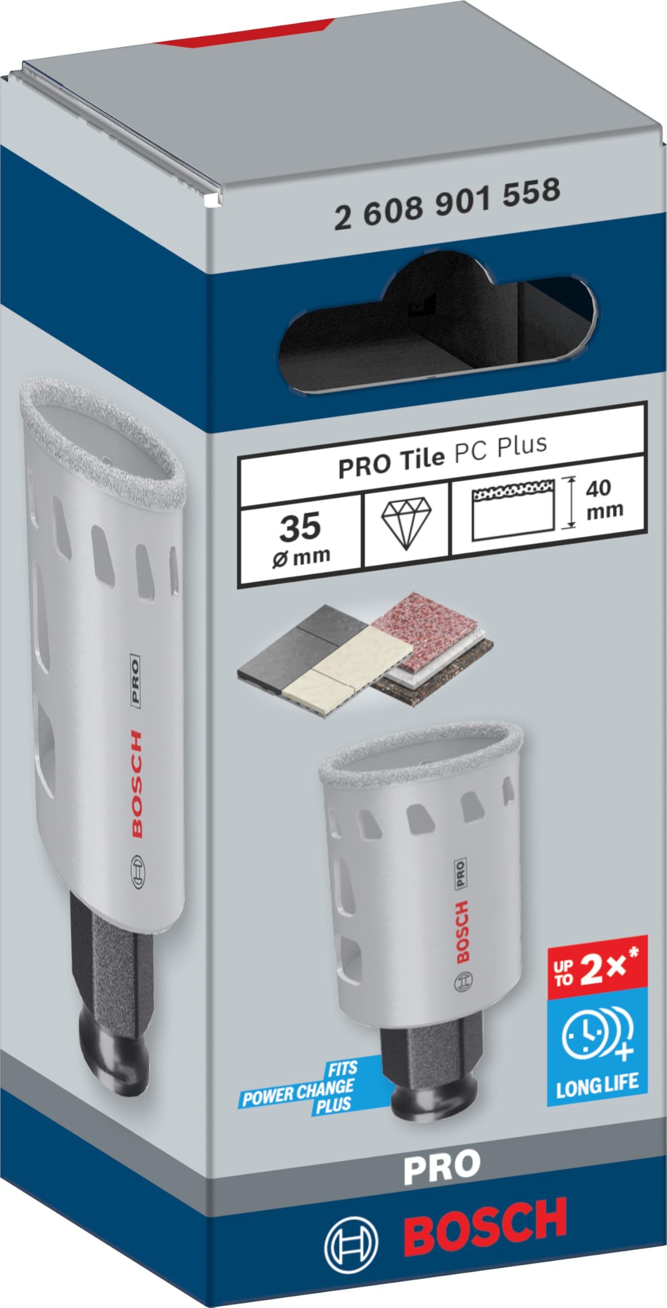Bosch PRO Tile scie trépan diamant 35 mm carrelage