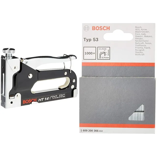 Bosch HT 14 agrafeuse manuelle bois + 1000 agrafes type 53 10 mm