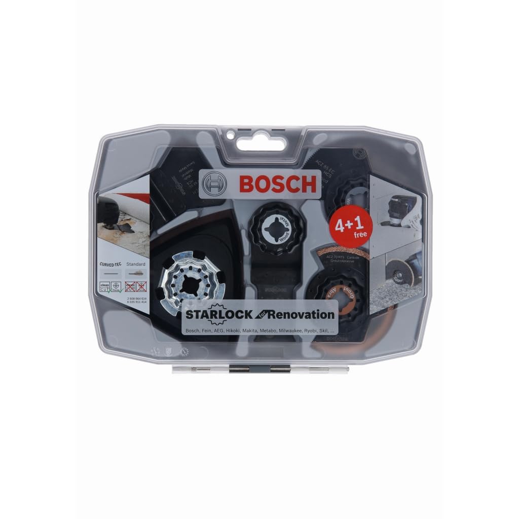 Bosch Abrasifs 2608664624 Coffret 5 Accessoires Starlock Bois Métal