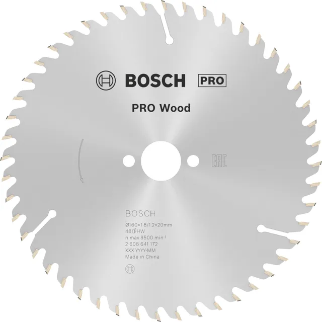 Bosch PRO Wood lame scie circulaire 160x20 mm 48 dents