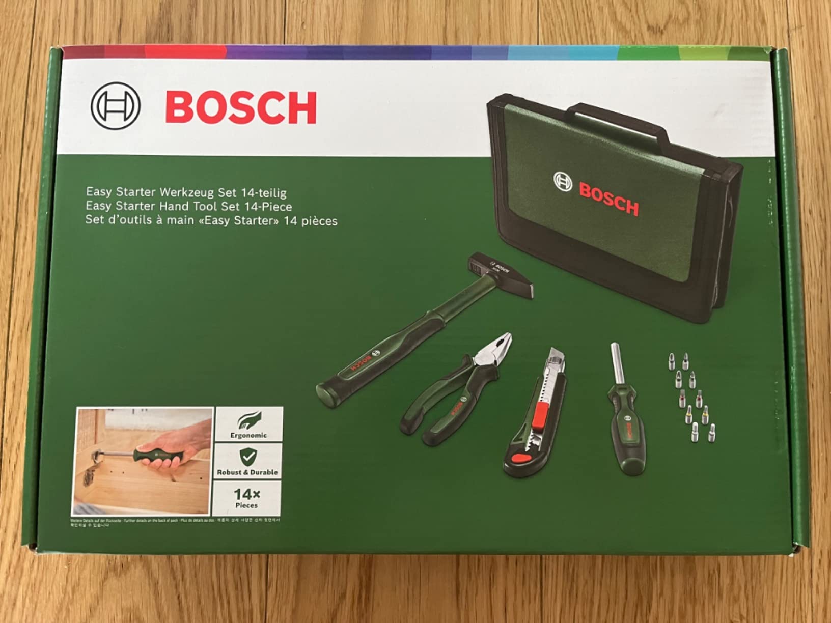 Bosch Universal set 25 outils à main marteau pince sac tissu