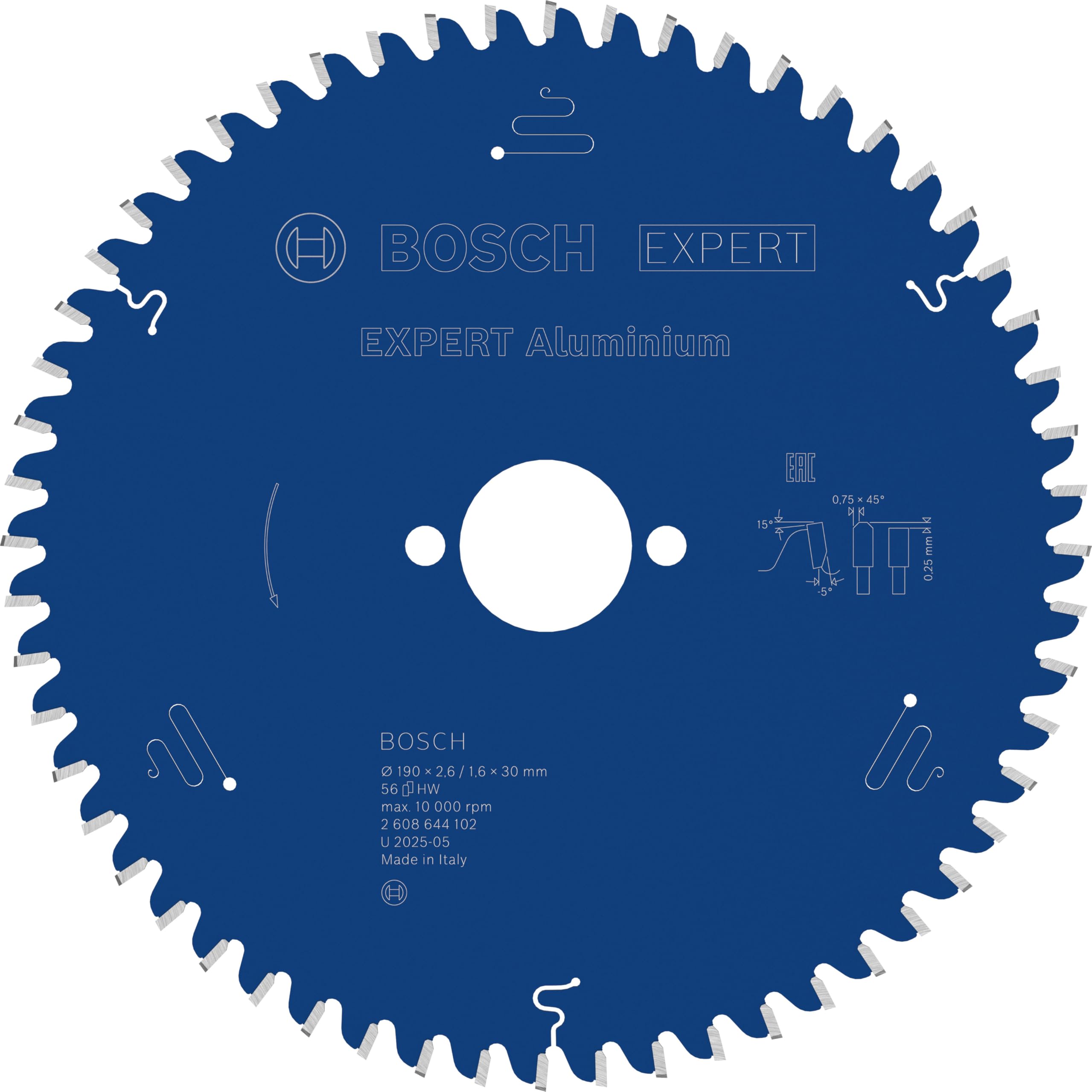 Bosch Expert Aluminium 165 x 20 mm 52 dents lame circulaire alu