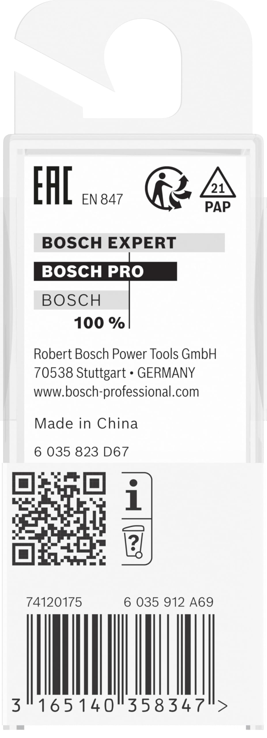 Bosch Fraise droite 8 mm 10x25,4x56 mm bois carbure