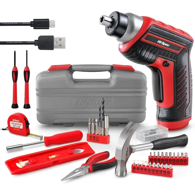 Hi-Spec Cordless Screwdrivers visseuse 3.6V rouge
