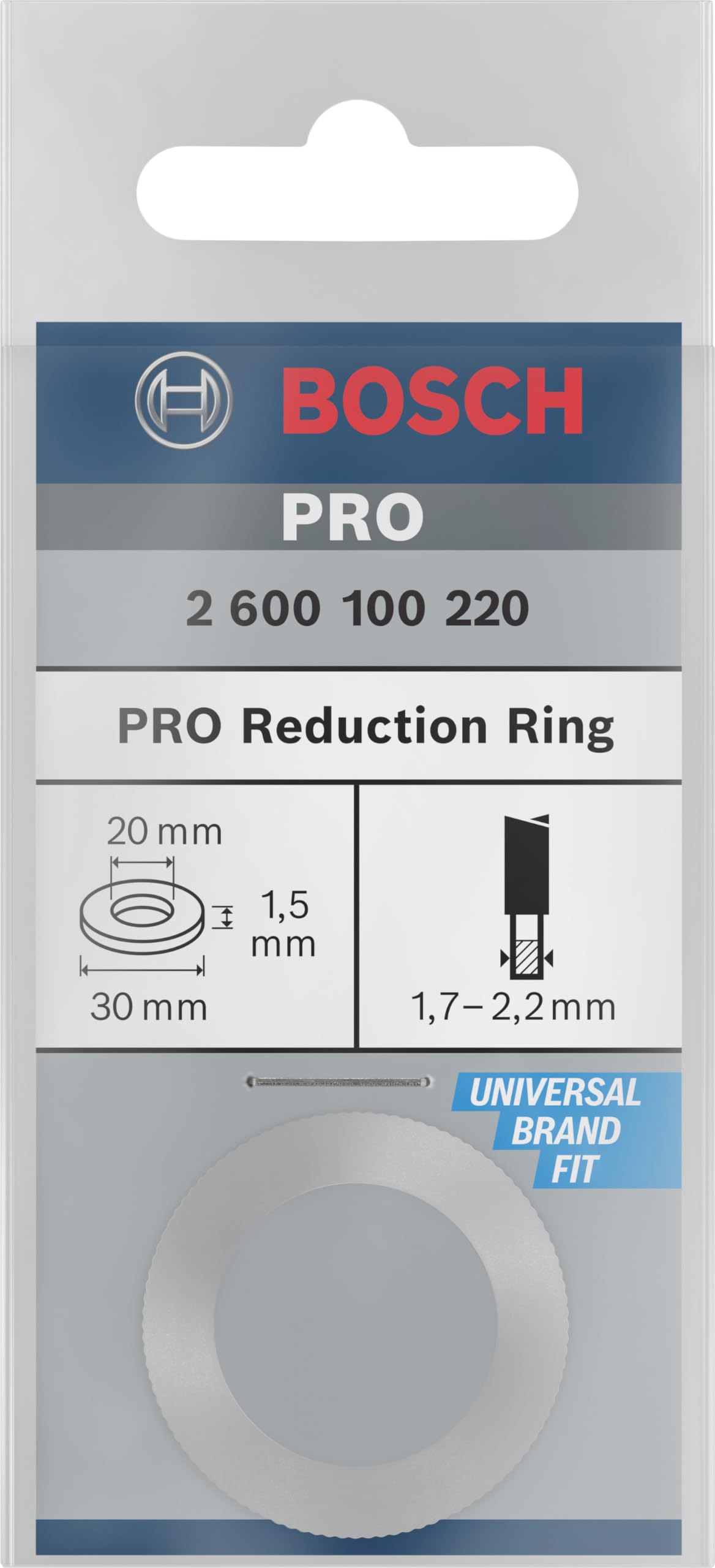 Bosch Lames bague réduction 30x20x1,5 mm scie circulaire