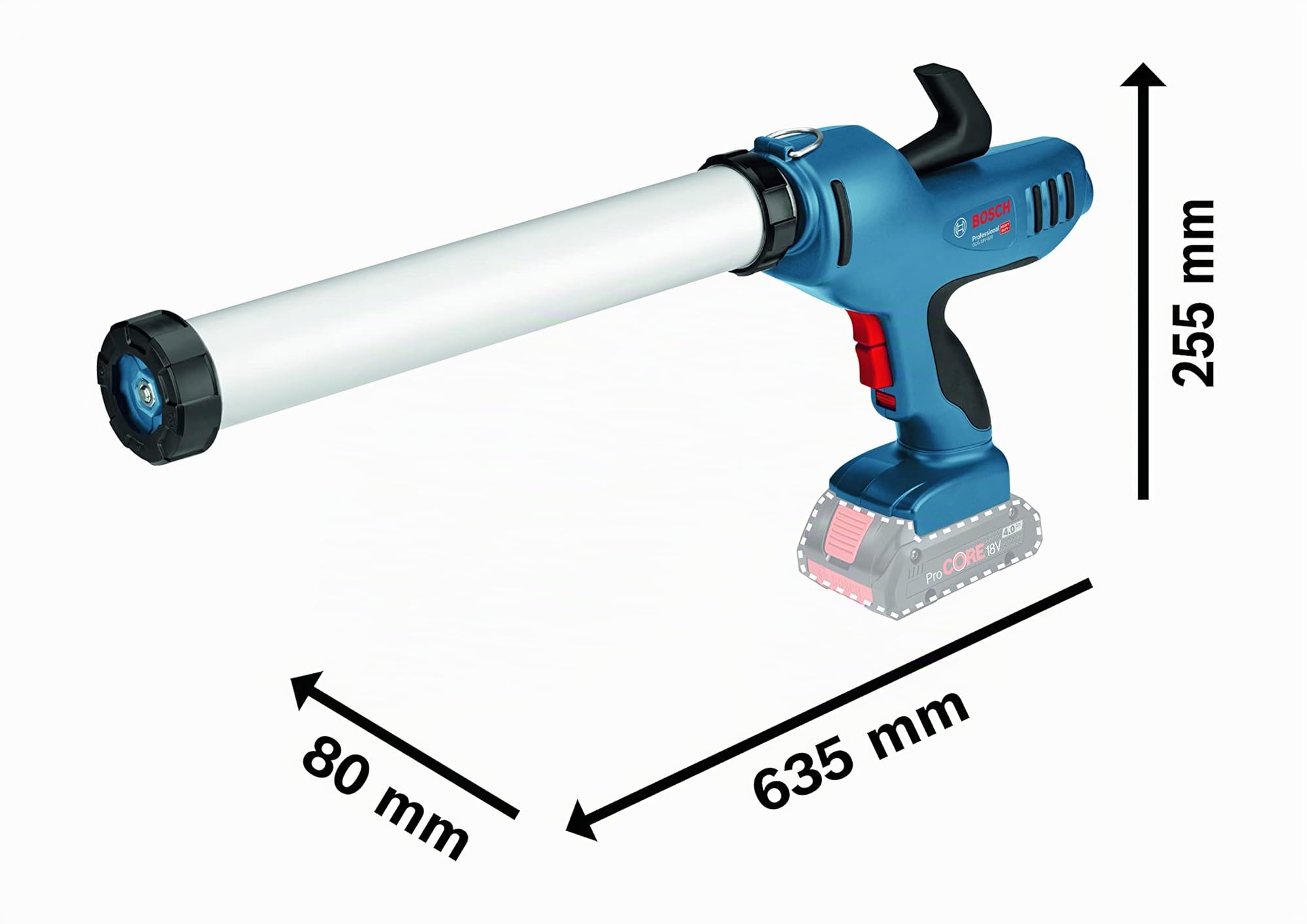 Bosch GCG 18V-600 pistolet à cartouche 400 ml 3,5 kN