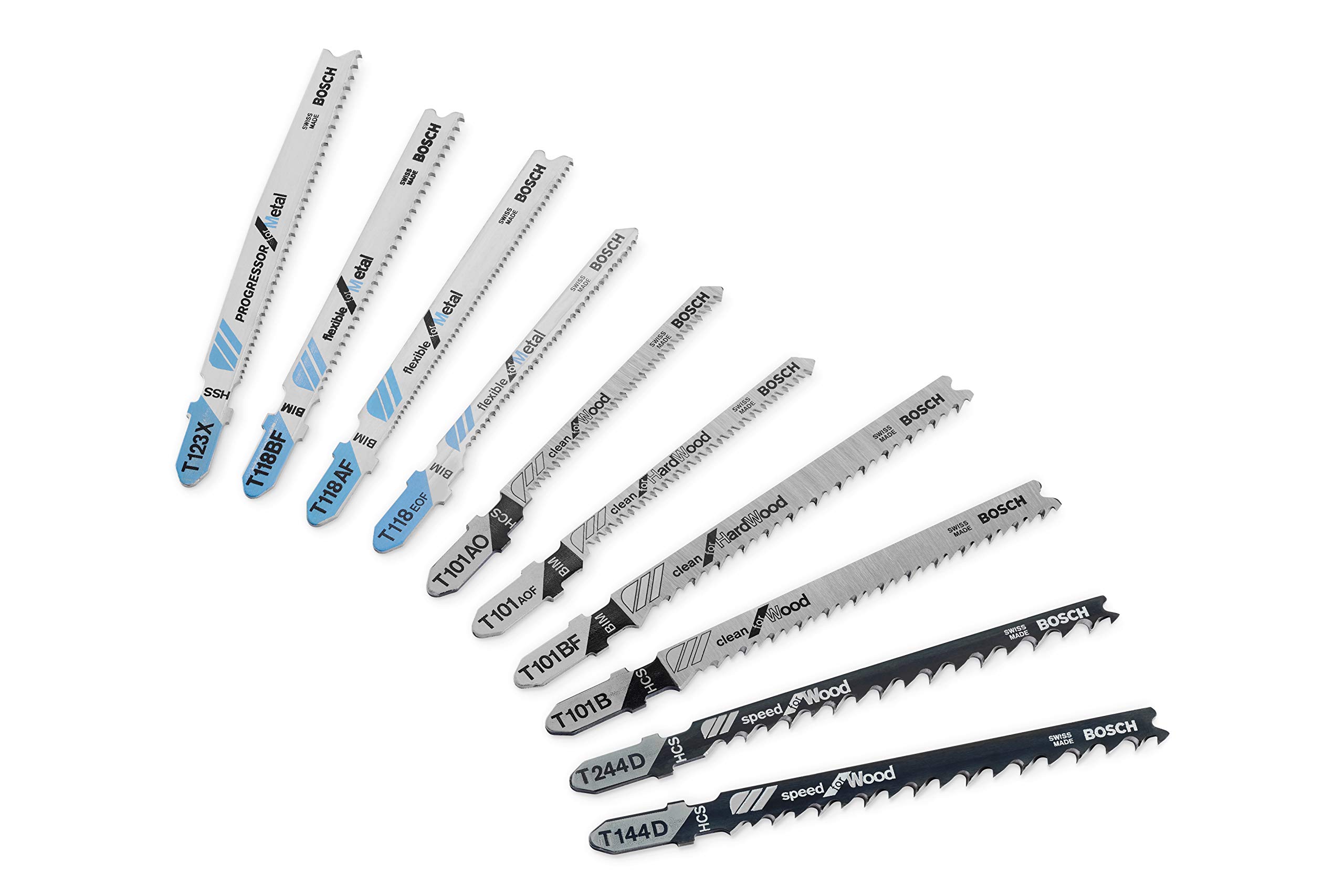 Bosch Basic lames scie sauteuse bois métal lot 10