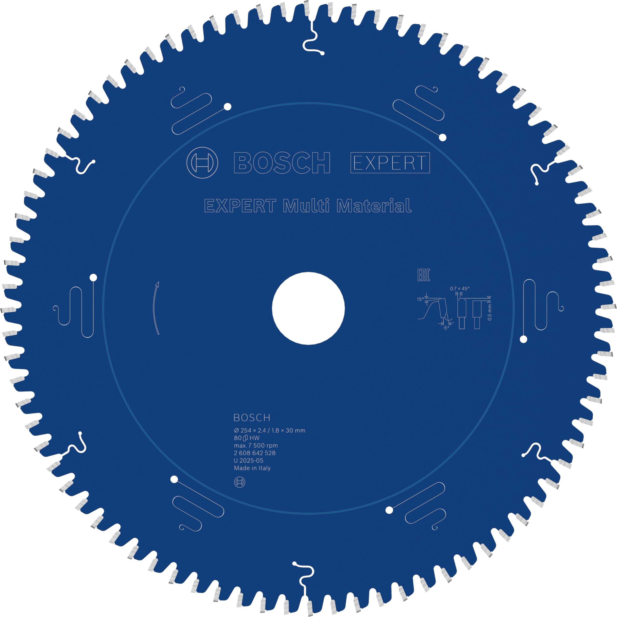 Bosch EXPERT Multi Material lame scie circulaire 254 mm 80 dents