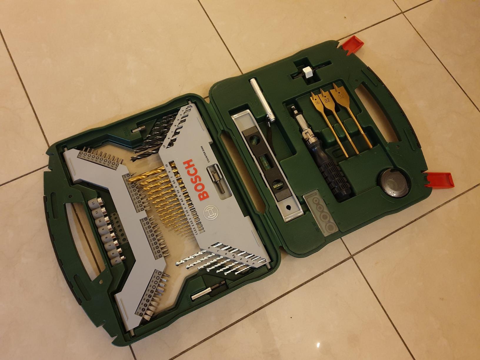 Bosch X-Line coffret 100 pièces titane bois pierre métal