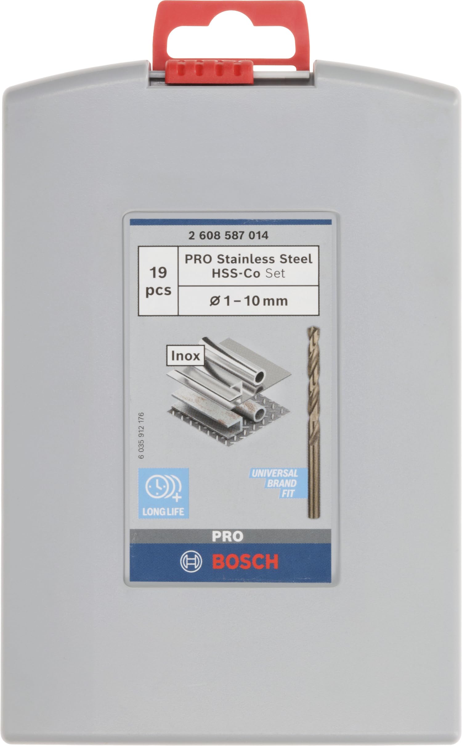 Bosch PRO Stainless Steel coffret forets 19 pcs inox