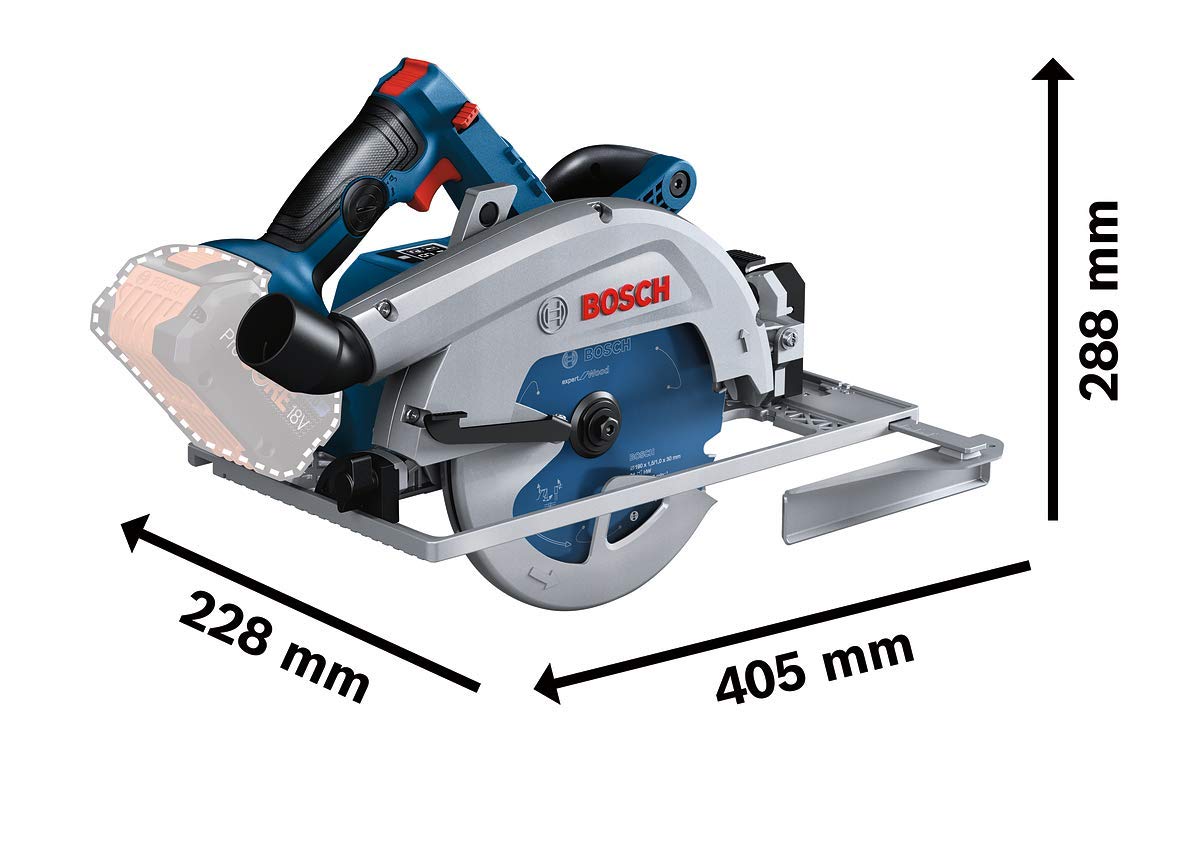 Bosch Scies scie circulaire GKS 18V-68 GC 18V rail L-BOXX