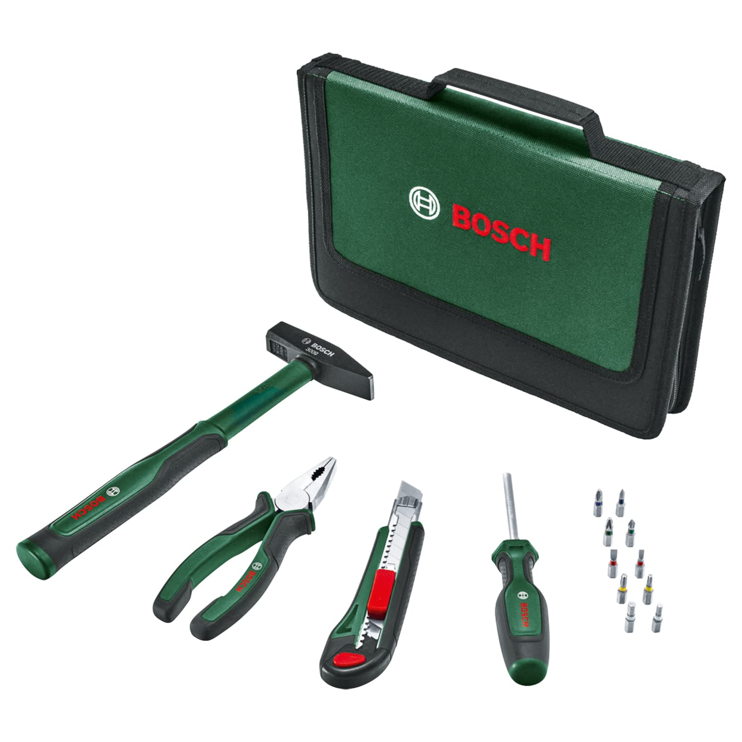 Bosch Universal set 25 outils à main marteau pince sac tissu