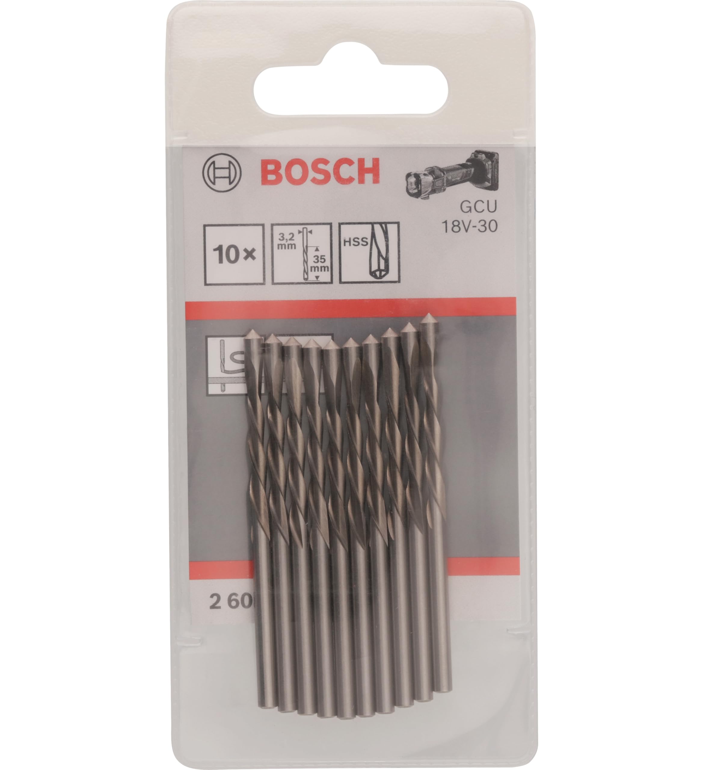 Bosch Forets à pointe de guidage 3,2 mm lot 10 pcs