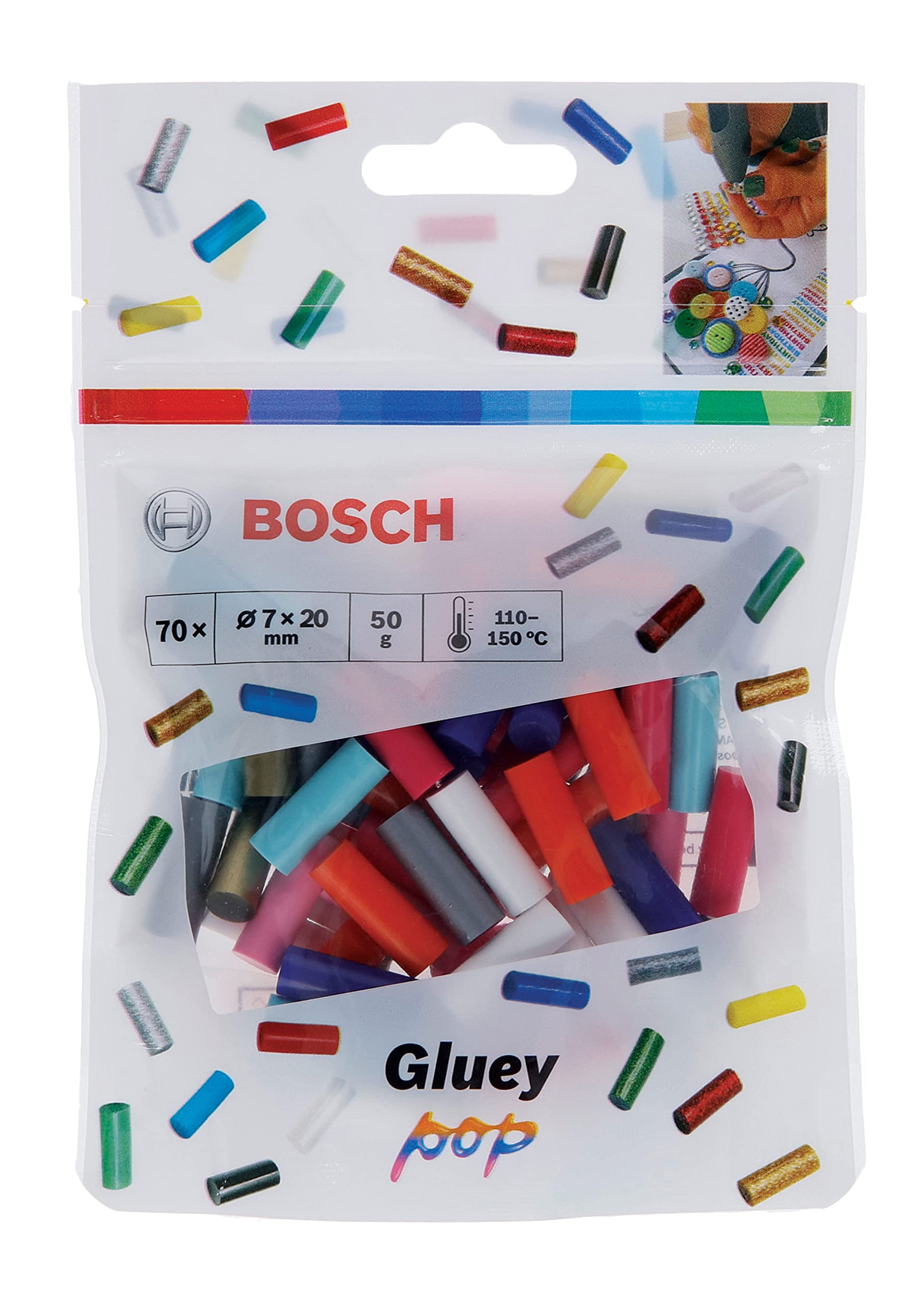 Bosch Gluey bâtons colle paillettes 70 pcs