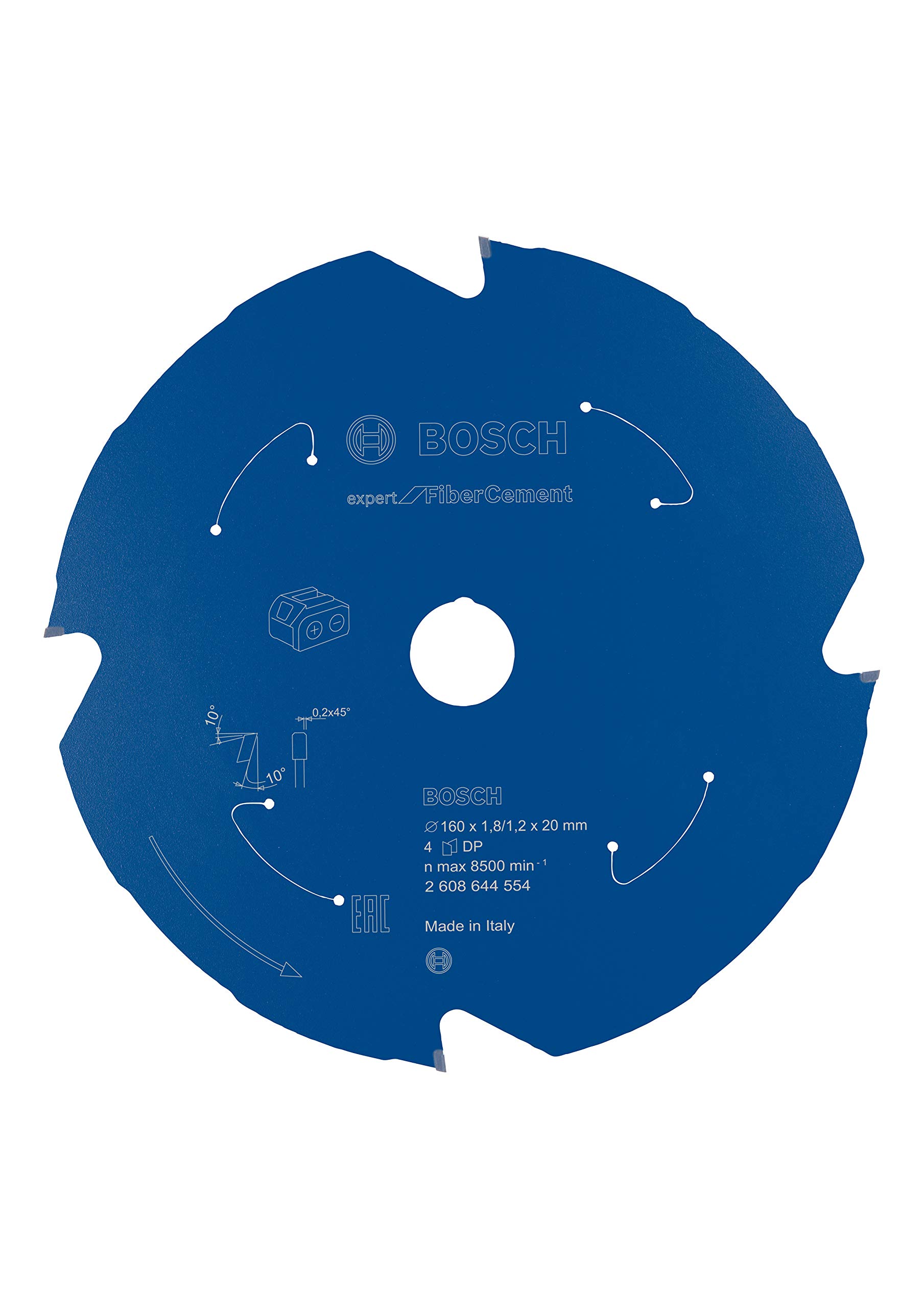 Bosch Lame circulaire EXPERT 160x20 mm fibrociment sans fil