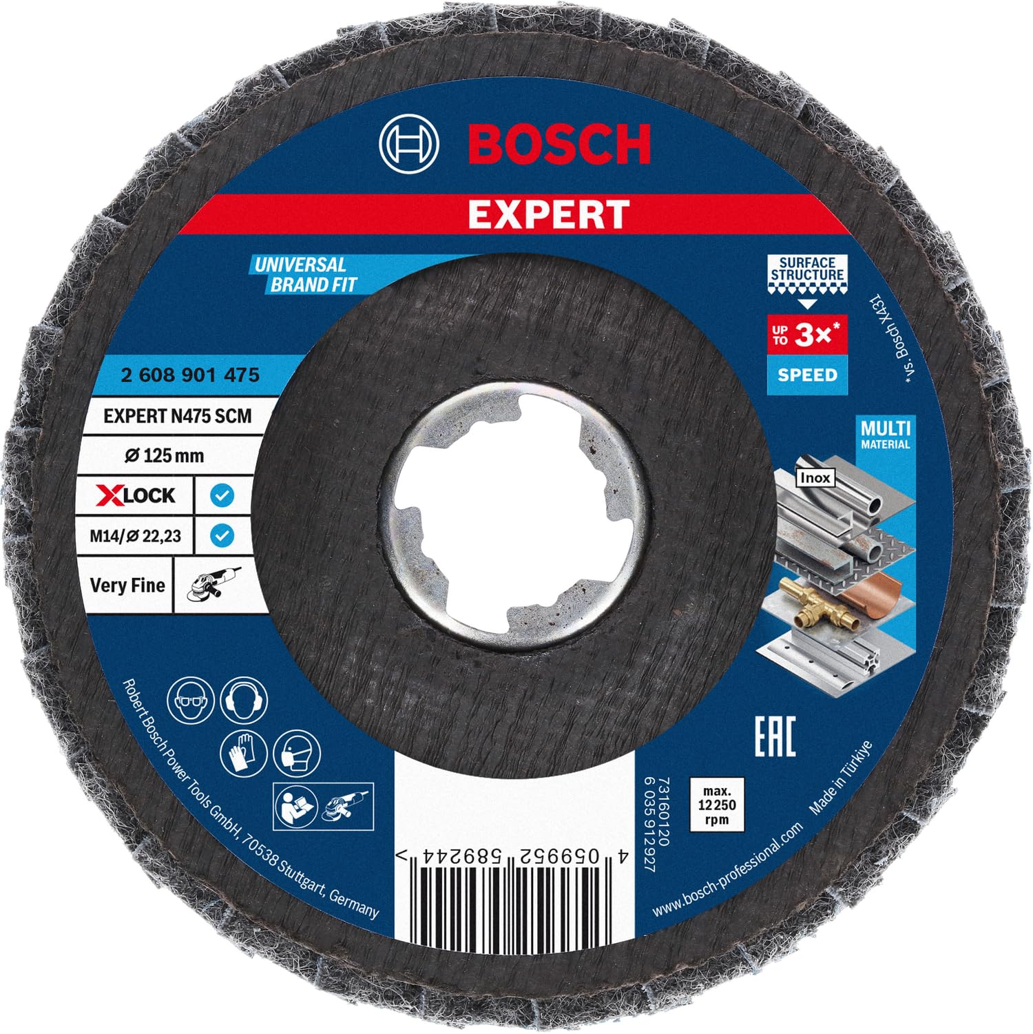Bosch Expert N475 disque de conditionnement 115 mm moyen inox