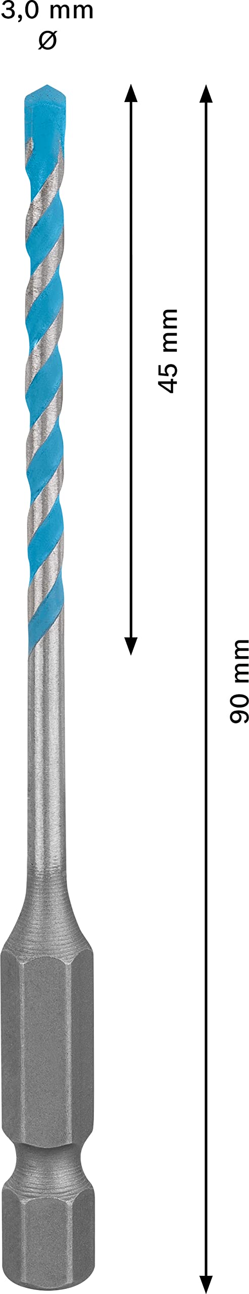 Bosch EXPERT HEX-9 foret multi 3 mm béton carrelage