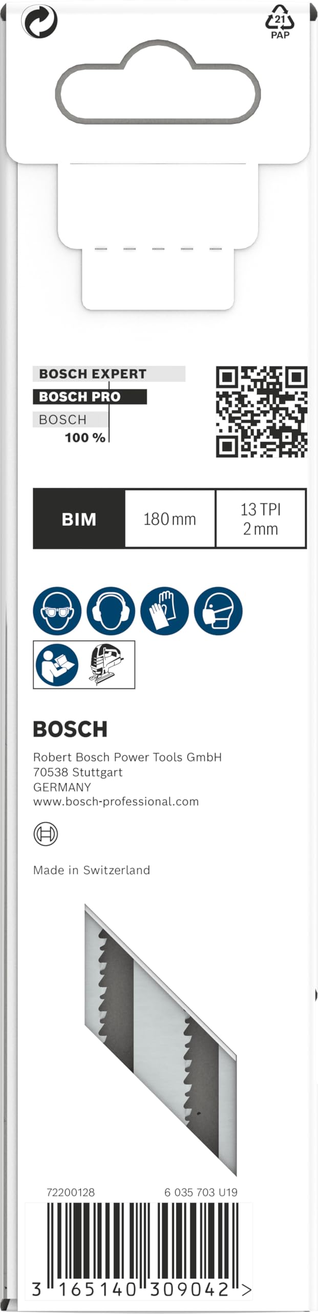 Bosch Lames T718BF scie sauteuse sandwich 180 mm lot 3
