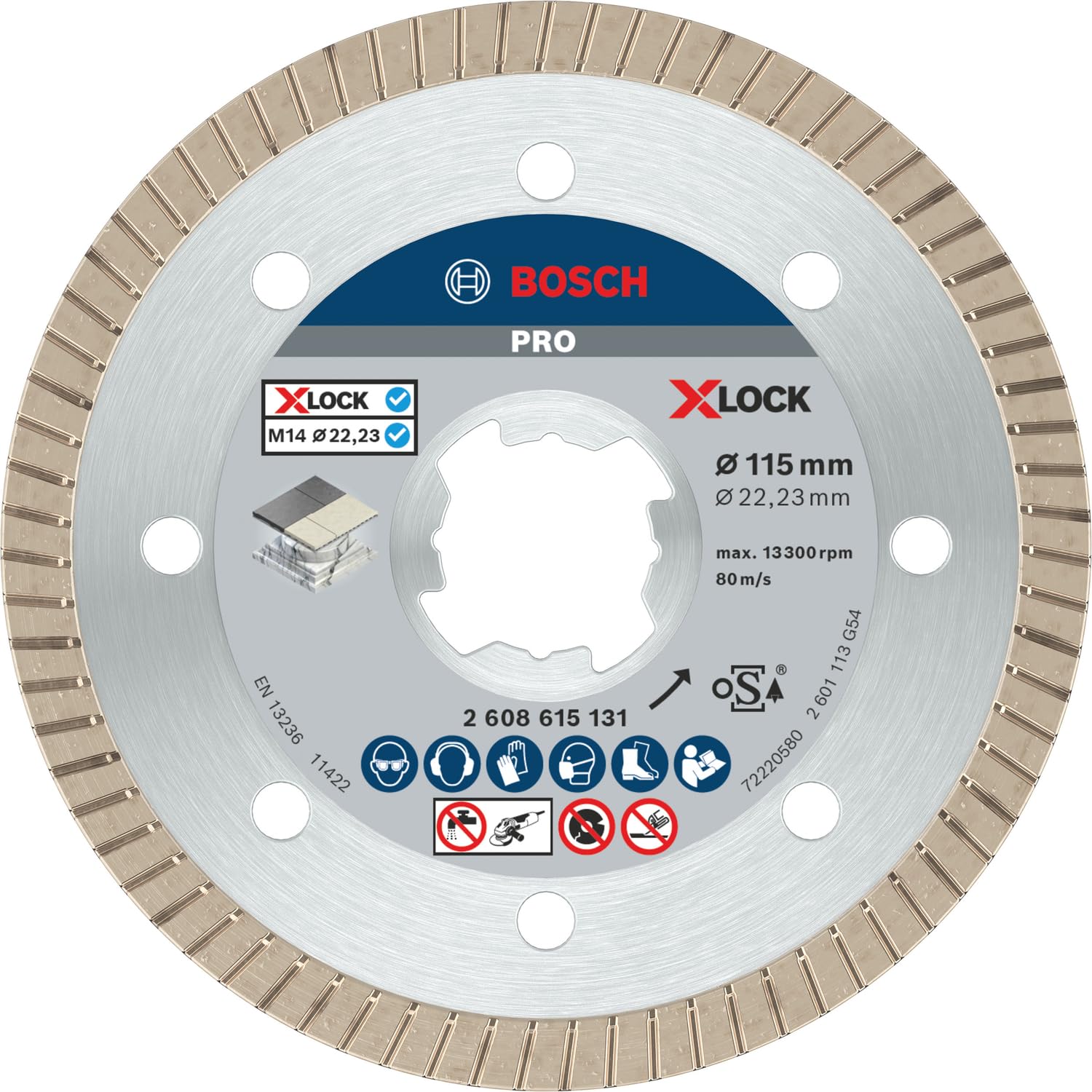 Bosch PRO Ceramic disque diamant X-Lock 125 mm
