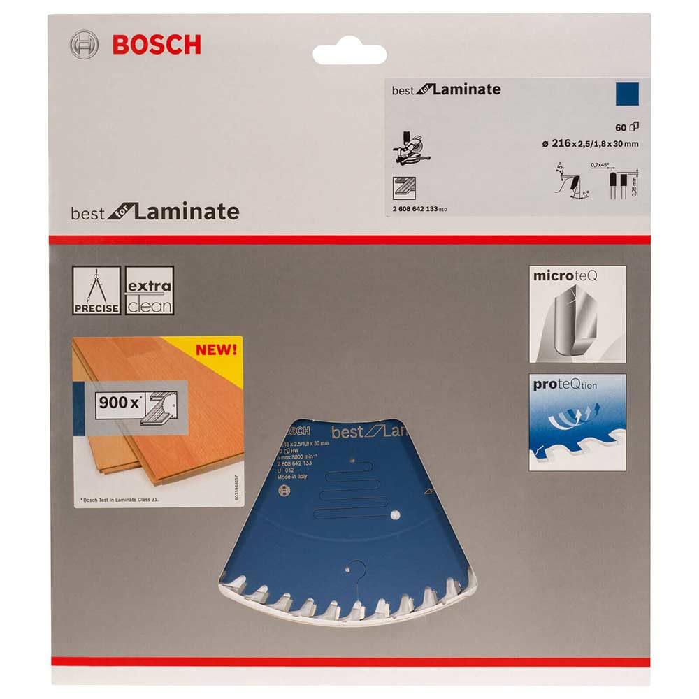 Bosch Best for Laminate lame scie circulaire 216 mm 60 dents