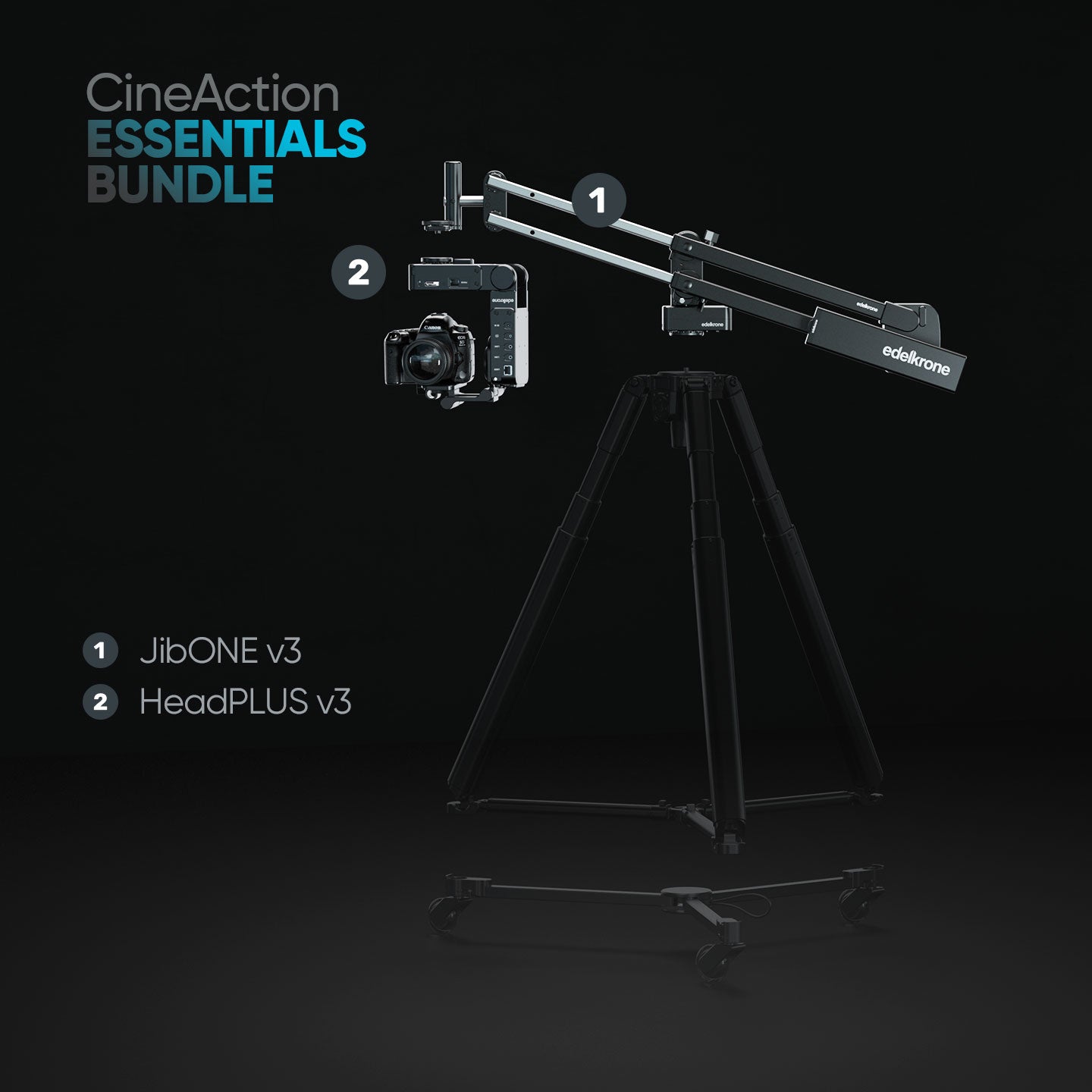 Edelkrone Bundles CineAction Bundle tête motorisée HeadPLUS v3 Essentials