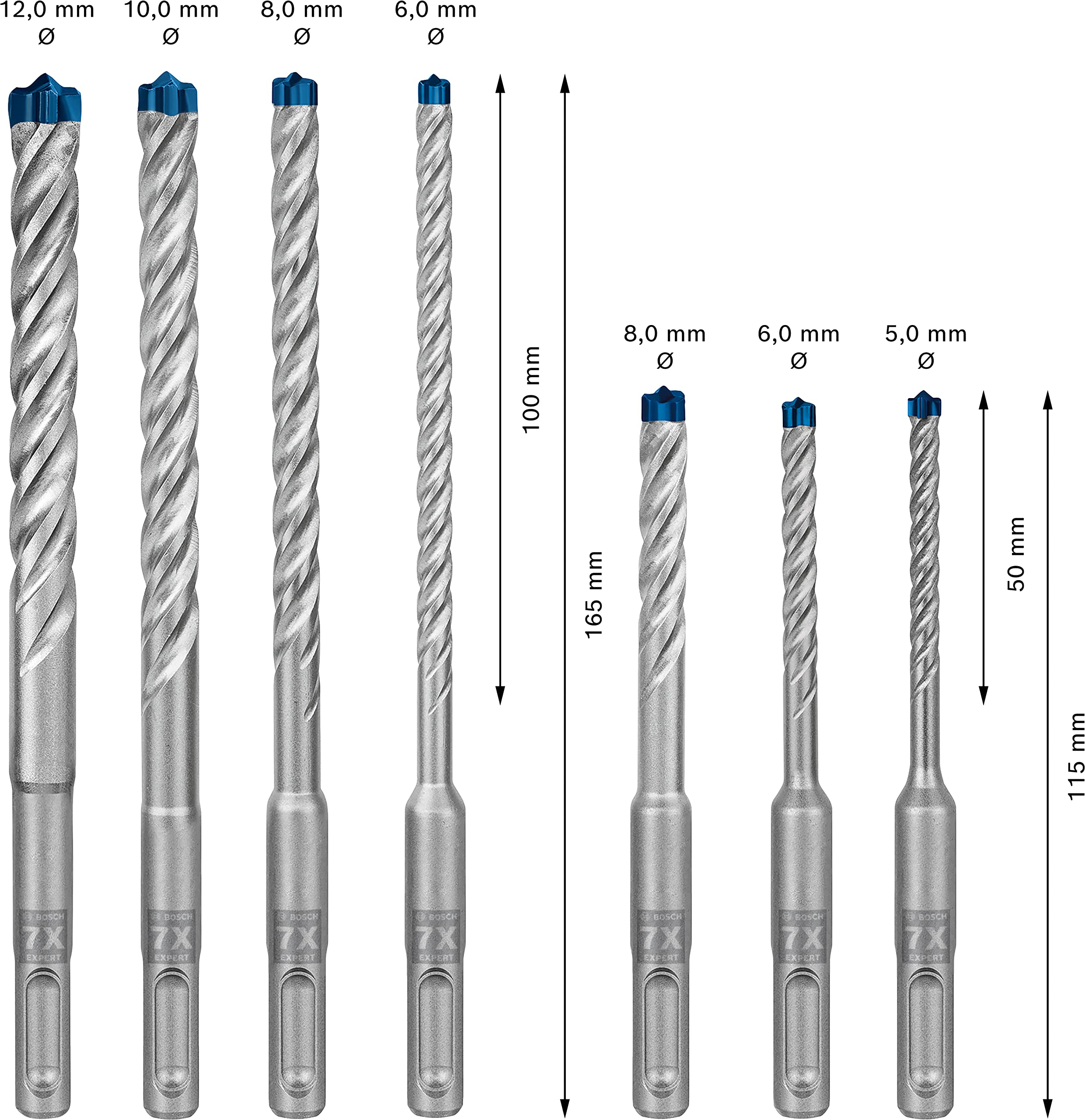Bosch Expert SDS Plus-7X coffret 7 forets béton 5-12 mm