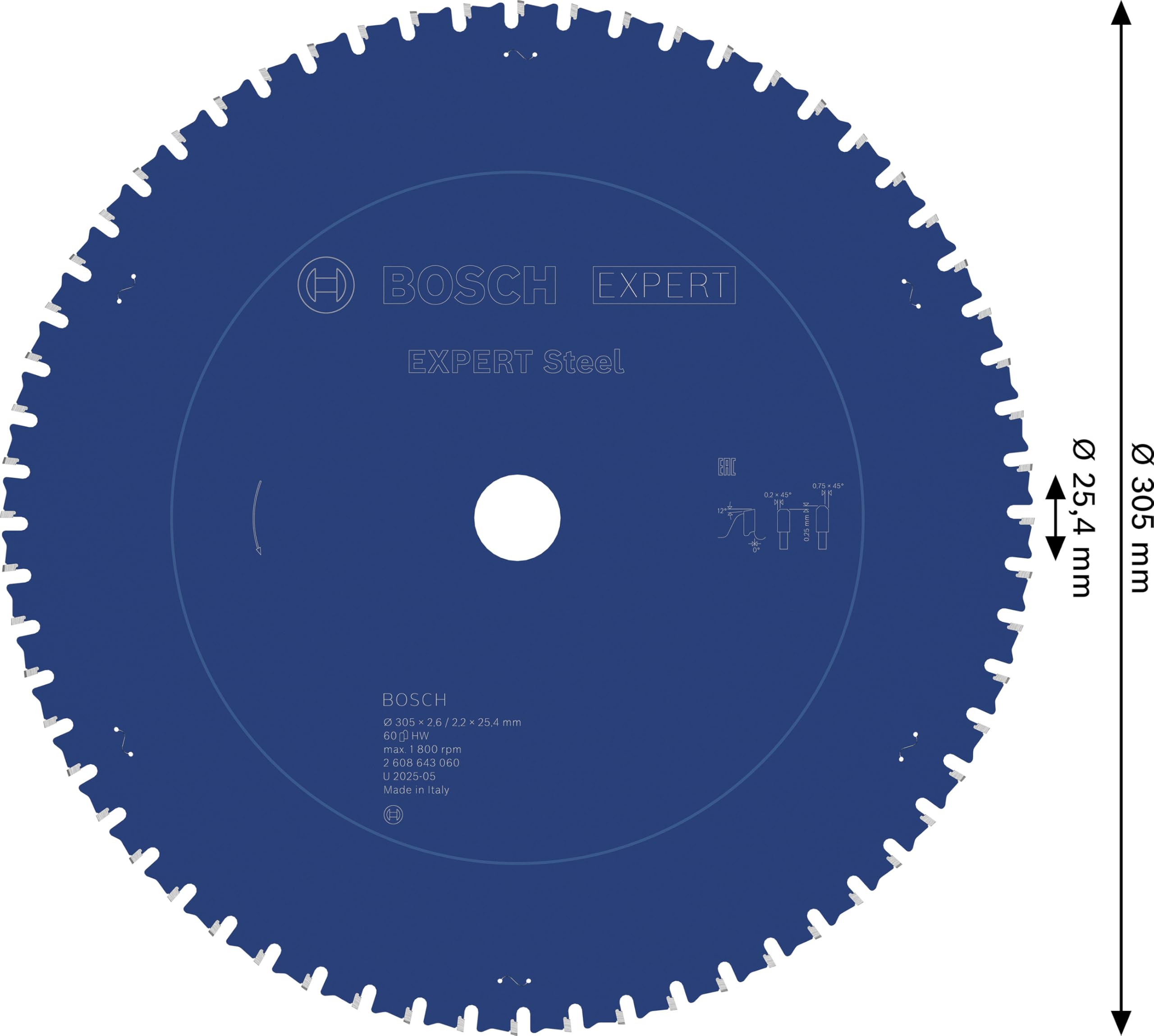Bosch EXPERT Steel lame scie circulaire 305 mm acier
