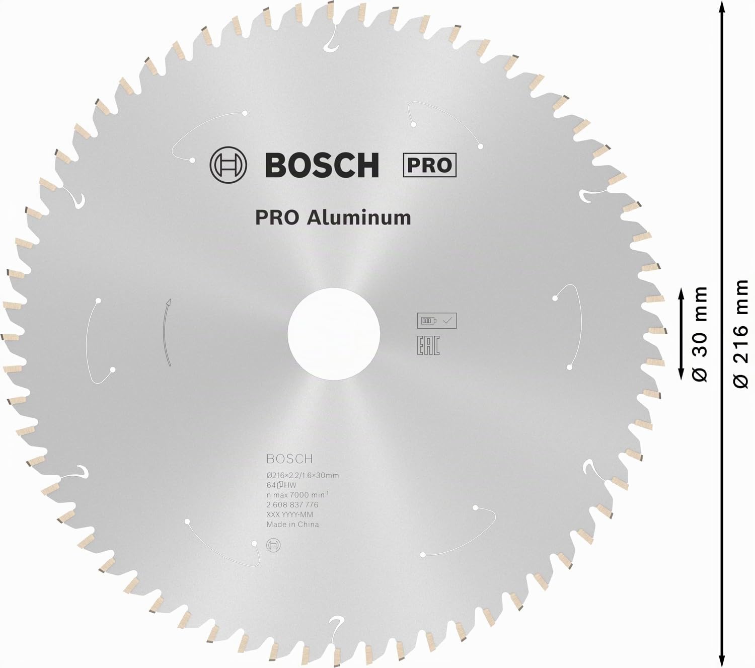 Bosch Expert lame scie circulaire alu 216 mm 64 dents