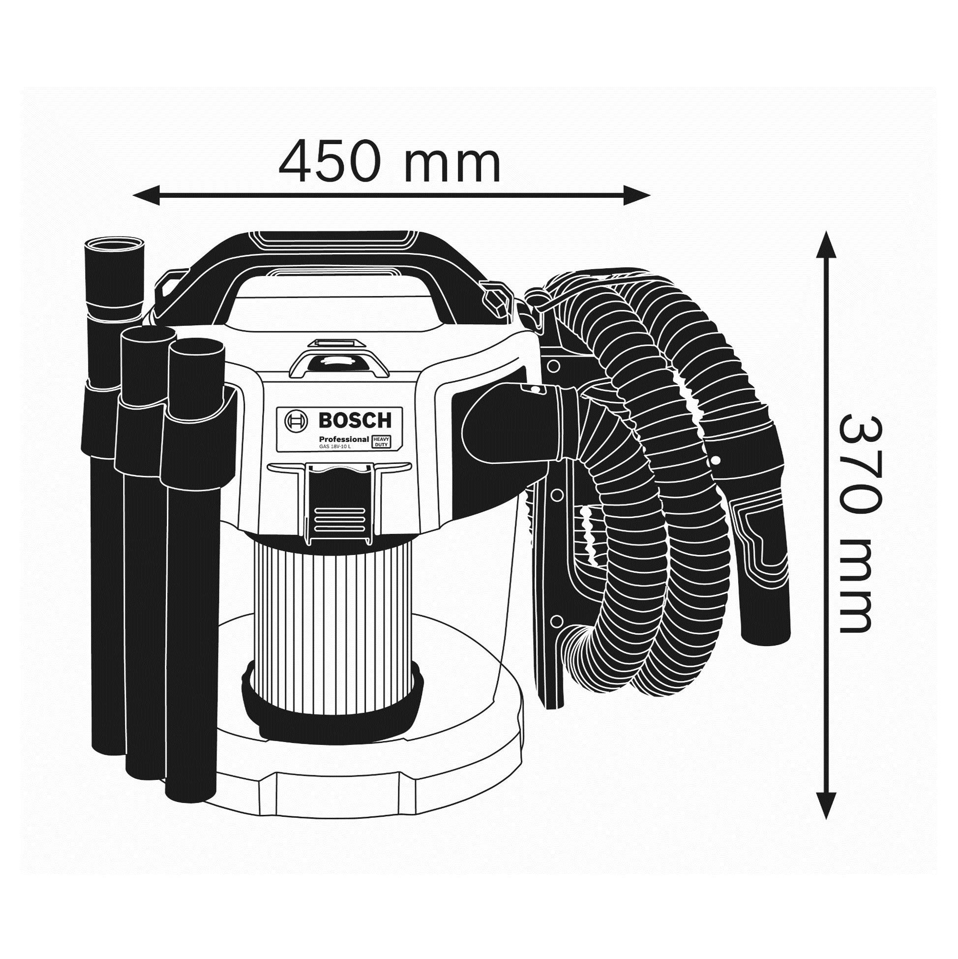 Bosch GAS 18V-10 L aspirateur sans fil 10 L solo