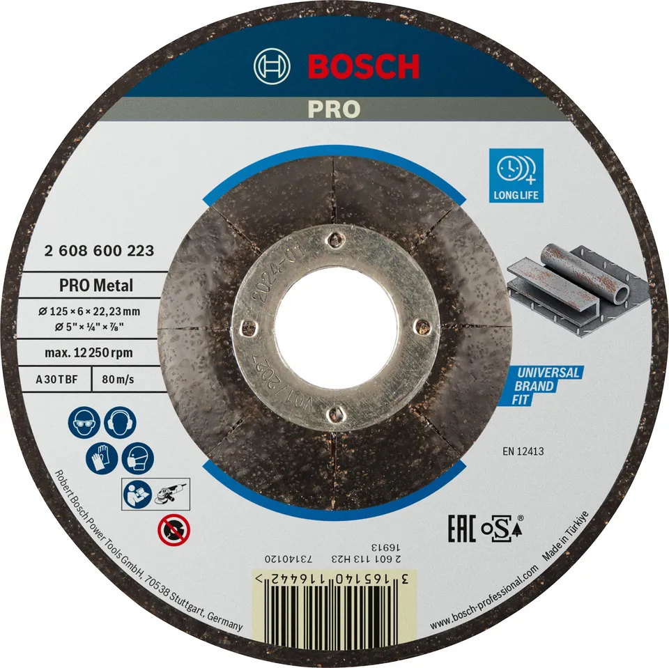 Bosch PRO Metal Disque à meuler 125x6x22,23 mm acier