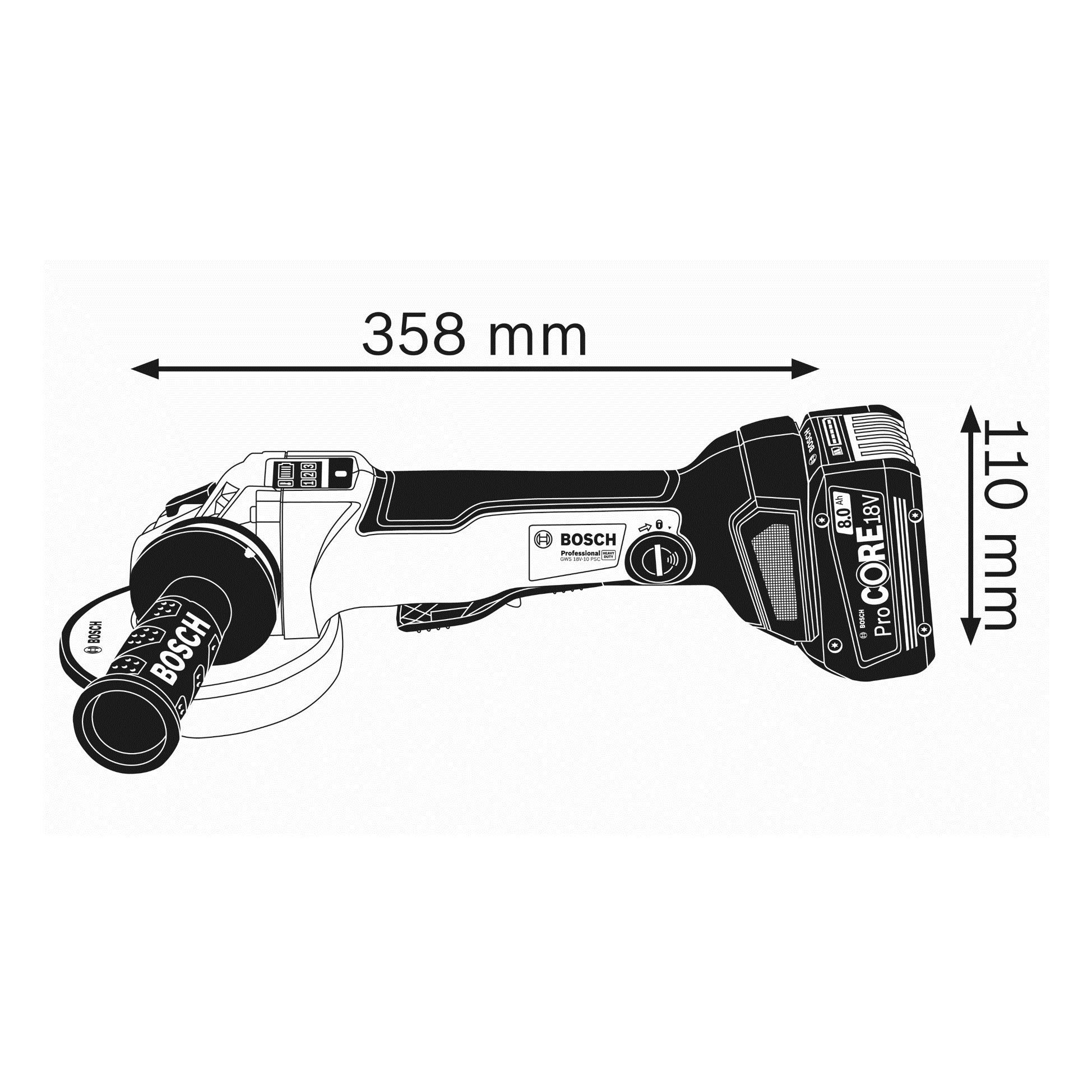 Bosch GWS 18V-10 PSC meuleuse d’angle 125mm L-Boxx sans batterie