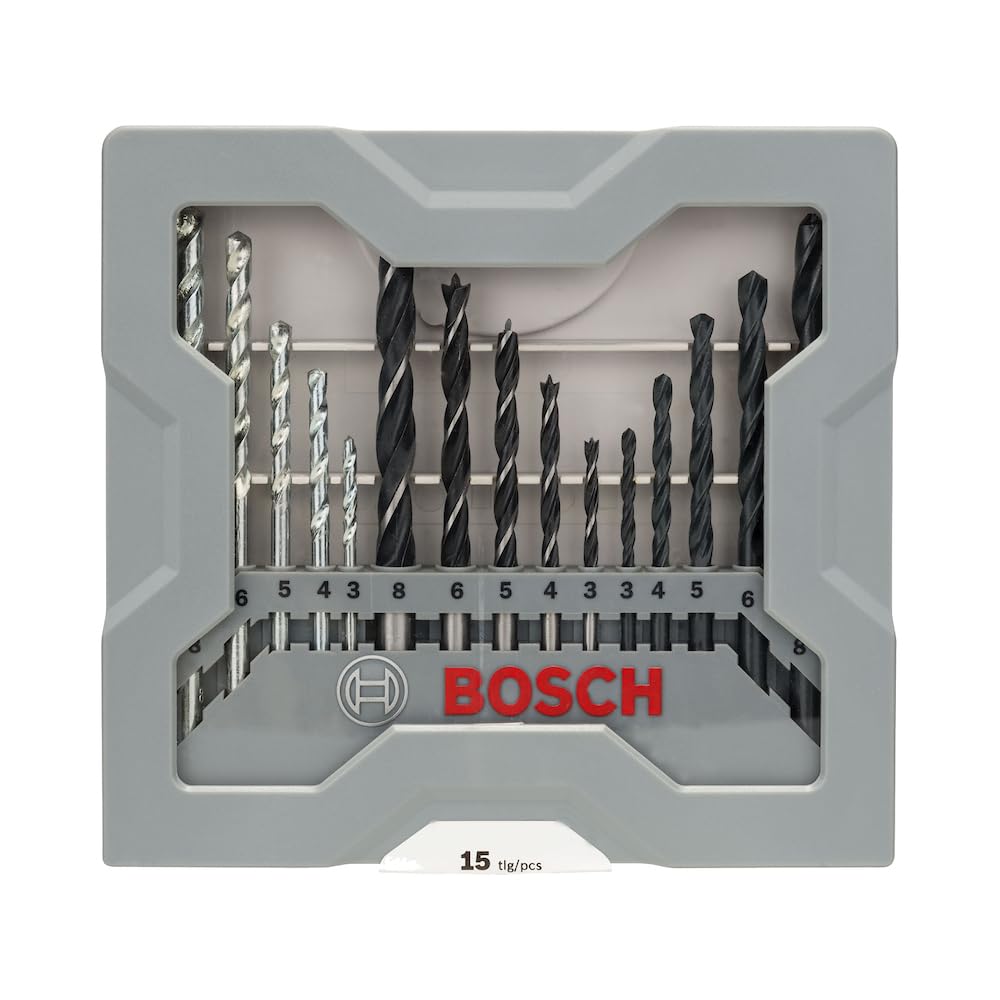 Bosch coffret mèches mixtes métal bois pierre 15 pièces