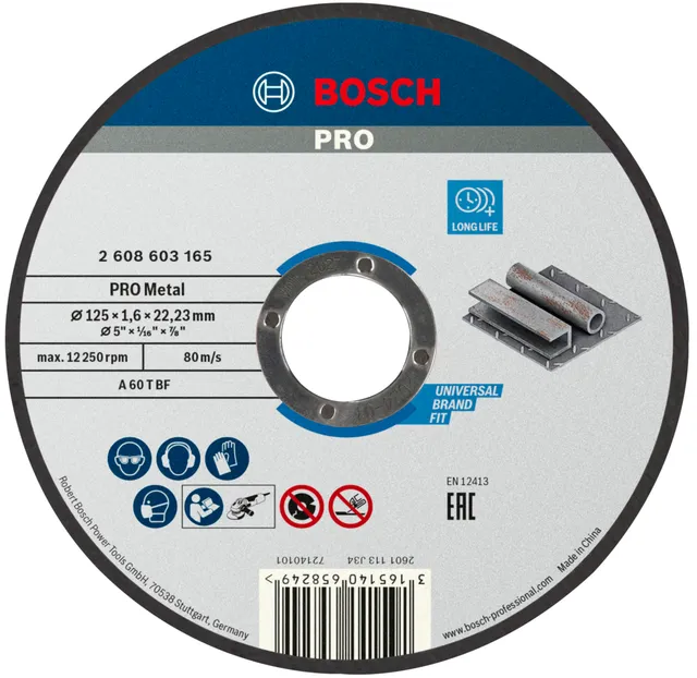 Bosch PRO Metal disque à tronçonner 125x1,6 mm
