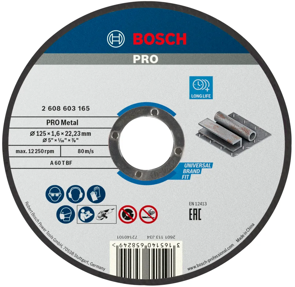 Bosch PRO Metal disque à tronçonner 125x1,6 mm