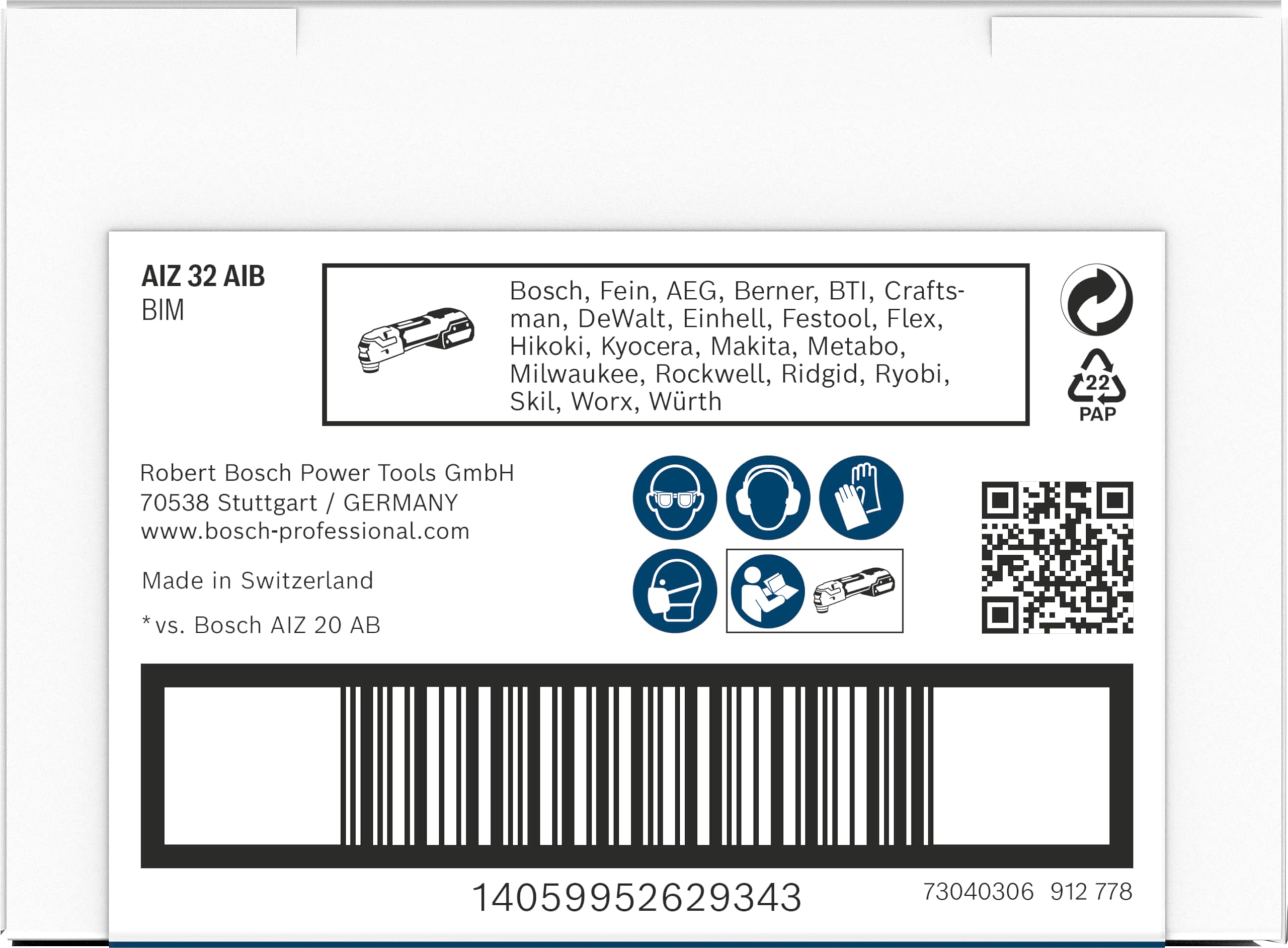 Bosch Pro Lame AIZ 32 AIB multifonction métal