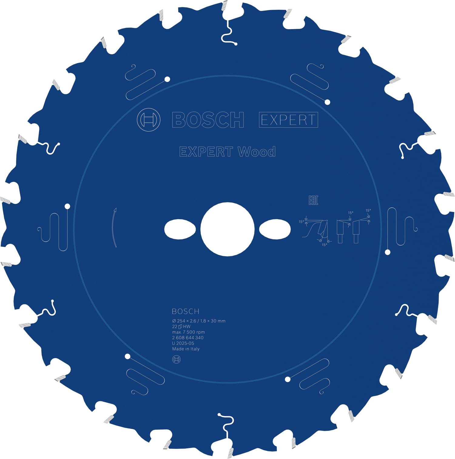 Bosch Expert Lame Scie Circulaire Bois 254x30 mm T22