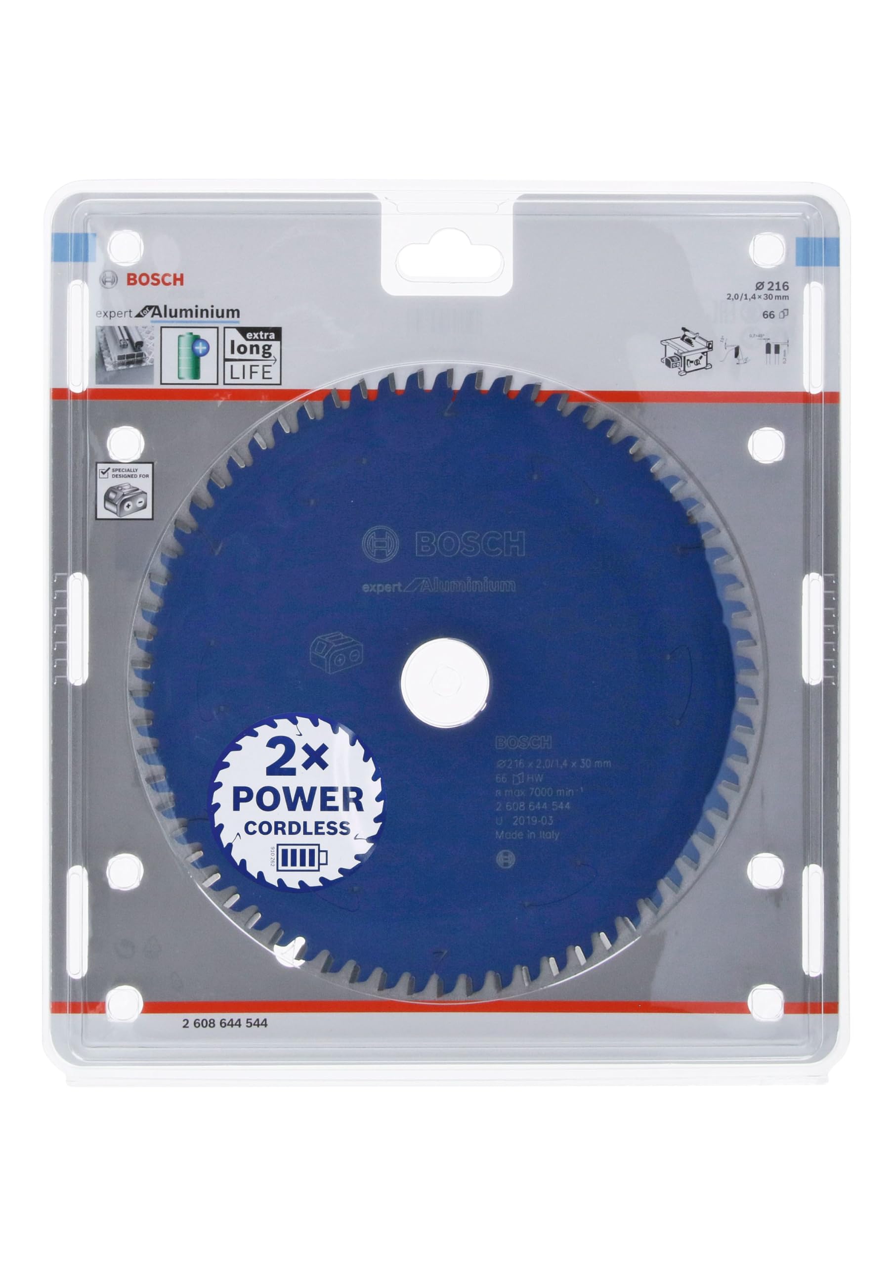 Bosch Expert Lame circulaire alu 216x30 66 dents